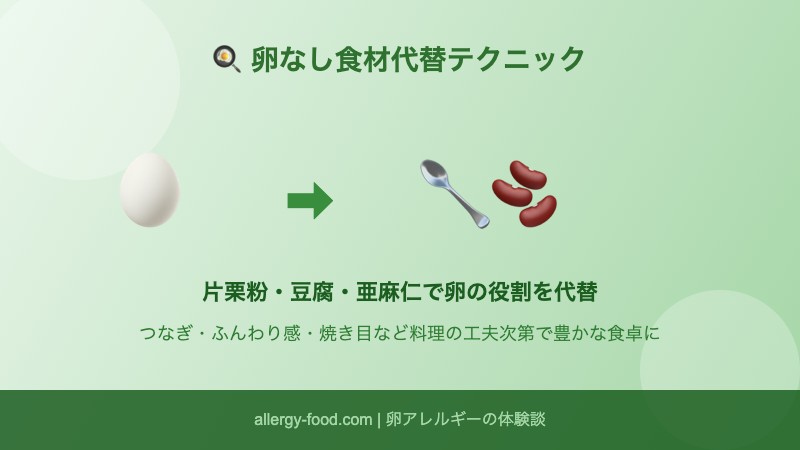 卵アレルギー対応の代替食材テクニック解説画像